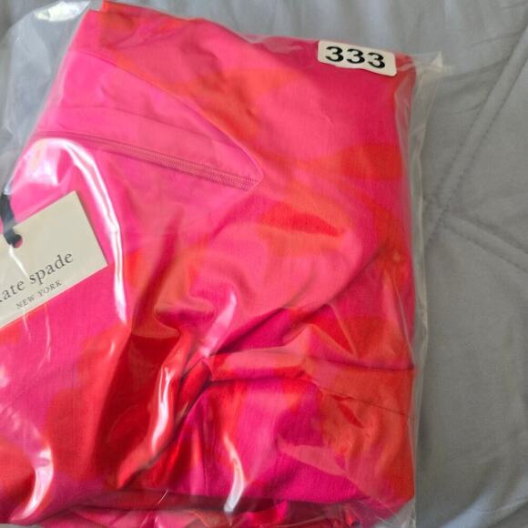 NWT Kate Spade NY Rose Peplum Midi dopamine Dress Pink Red Floral Elegantcore 12 - Picture 11 of 11